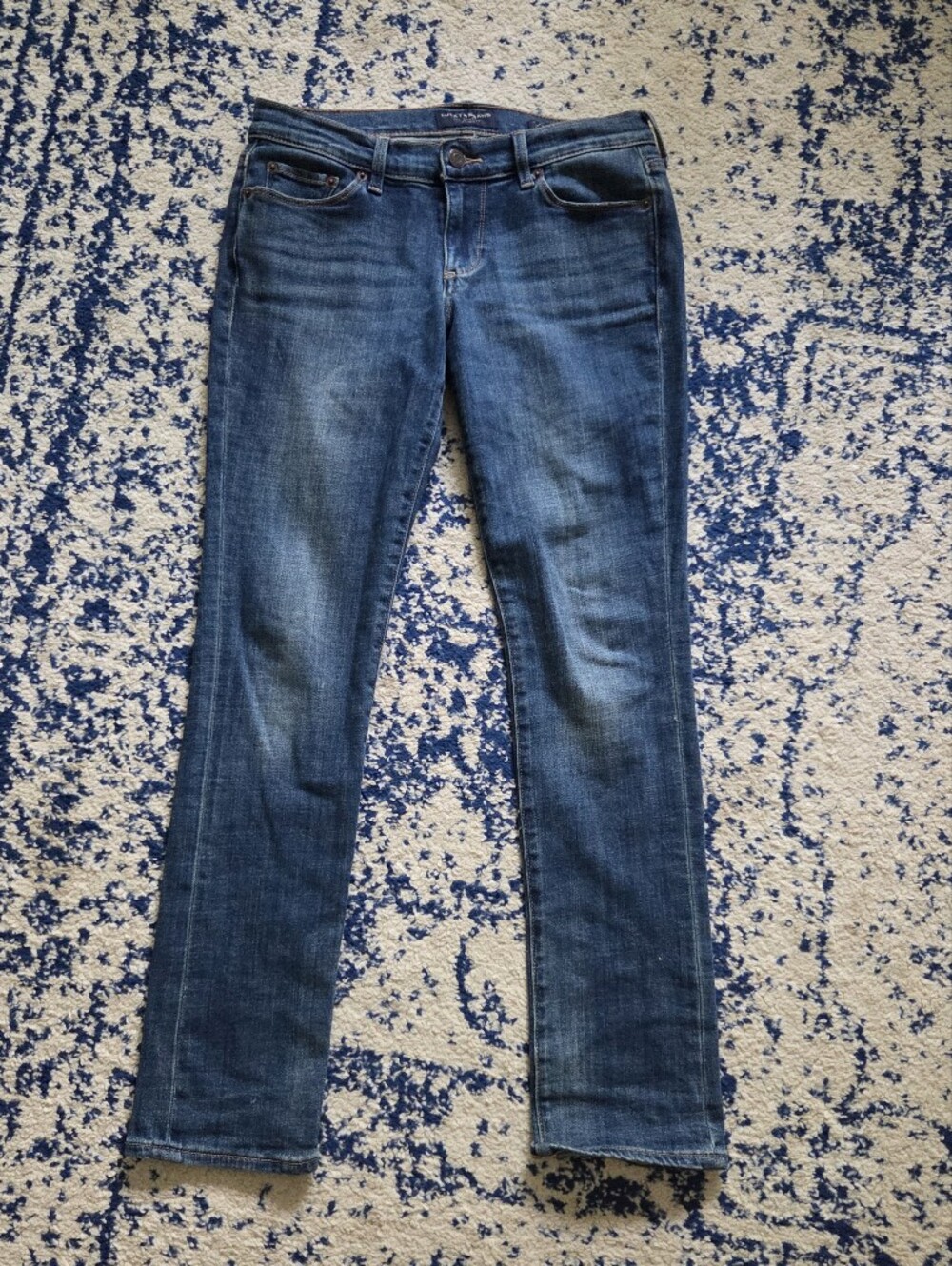 Lucky Brand Women's Dark Blue Mid Rise Straight Jeans